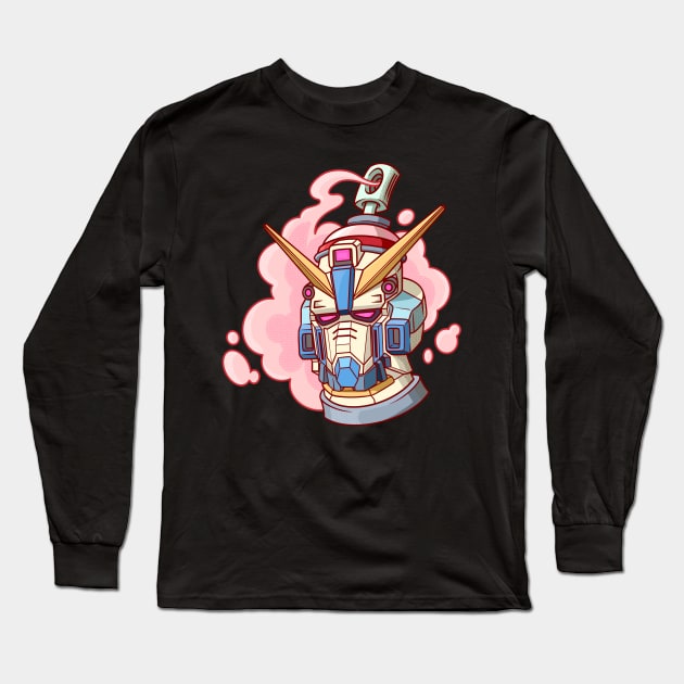 Gundam Spray Can Long Sleeve T-Shirt by Oddhouse